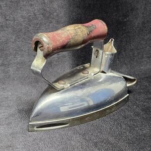 Vintage General Electric Hotpoint Iron GE Wooden Handle